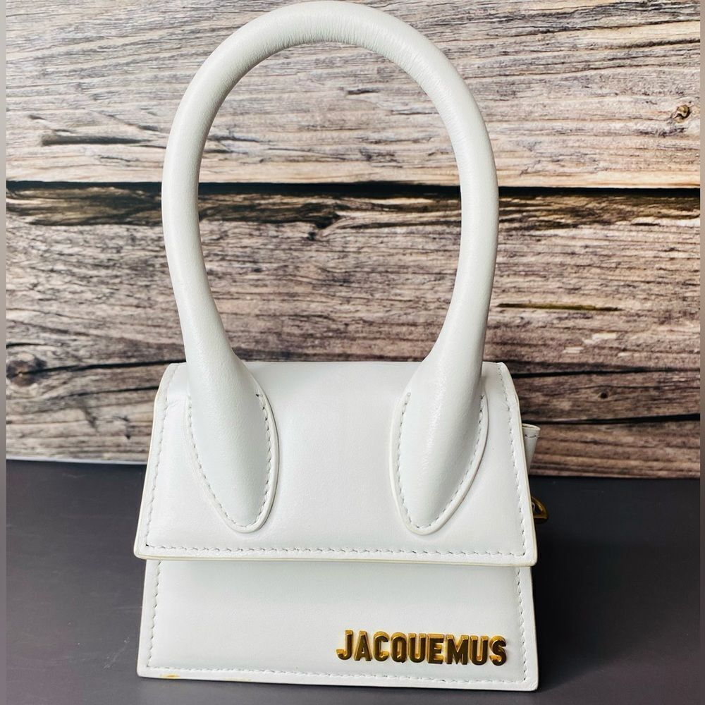 🛍️Jacquemus Authentic MINI Le Chiquito Elegant Cream/White Bag - Picture 2 of 14